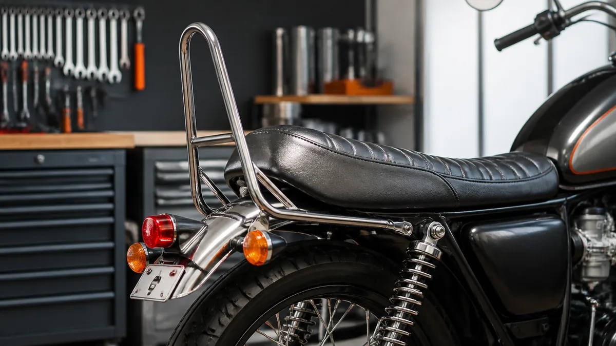SR400シーシーバーとは?バックレストとの違いと3つの役割の解説画像