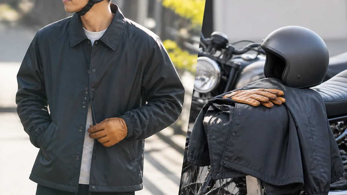 バイク用コーチジャケットが選ばれる理由|ライダースジャケットとの違いは?の解説画像