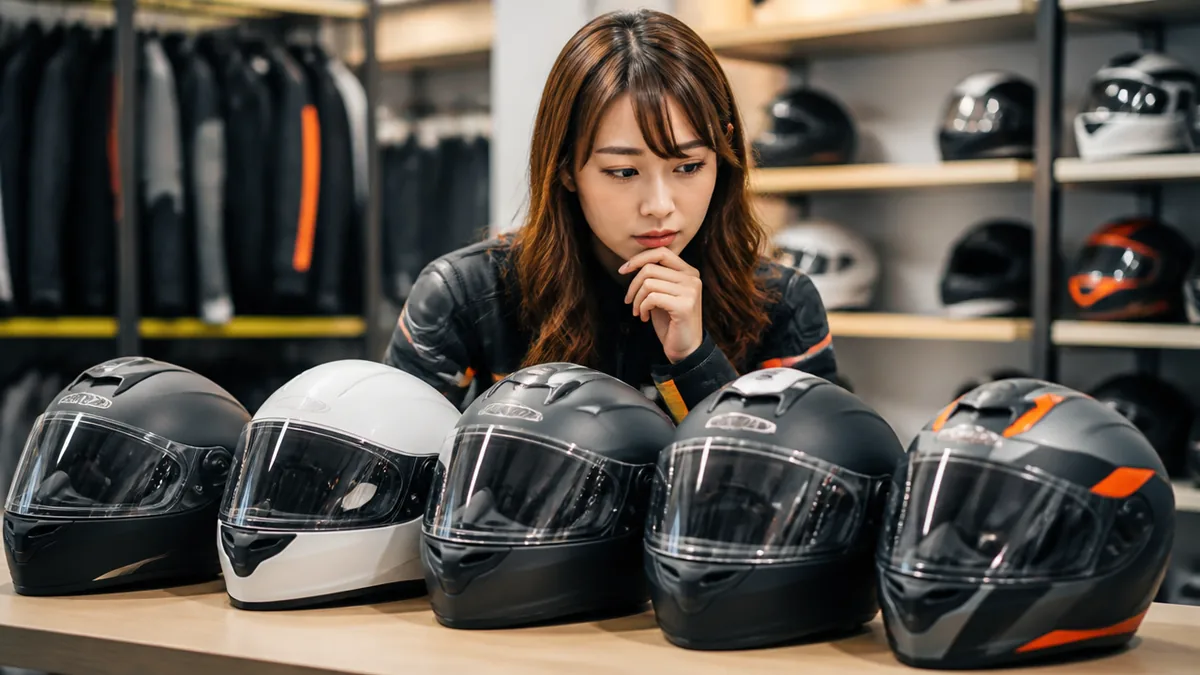 女性のフルフェイスヘルメット選びでつまずく3つの落とし穴の解説画像