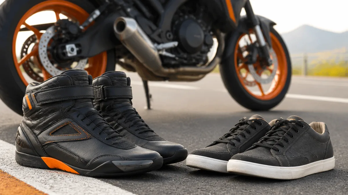 バイクシューズとスニーカーの違いとは?足元の安全を左右する理由の解説画像