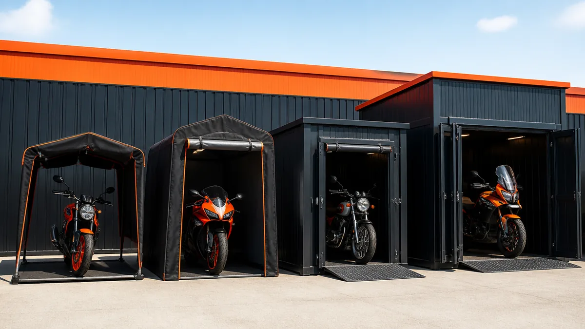 デイトナのバイクガレージはどんな選択肢？4タイプの全体像の解説画像