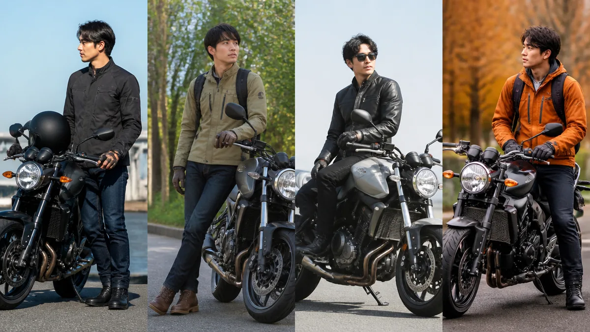 ネイキッドバイクのタイプ別に似合うファッション4スタイルの解説画像