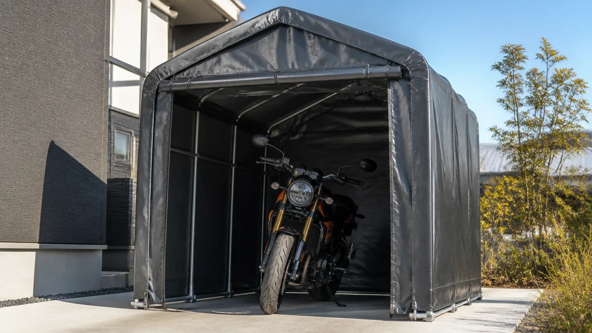 コストコ8万円ガレージはバイク保管に使える？サイズ・耐久性・設置条件を徹底検証のアイキャッチ画像