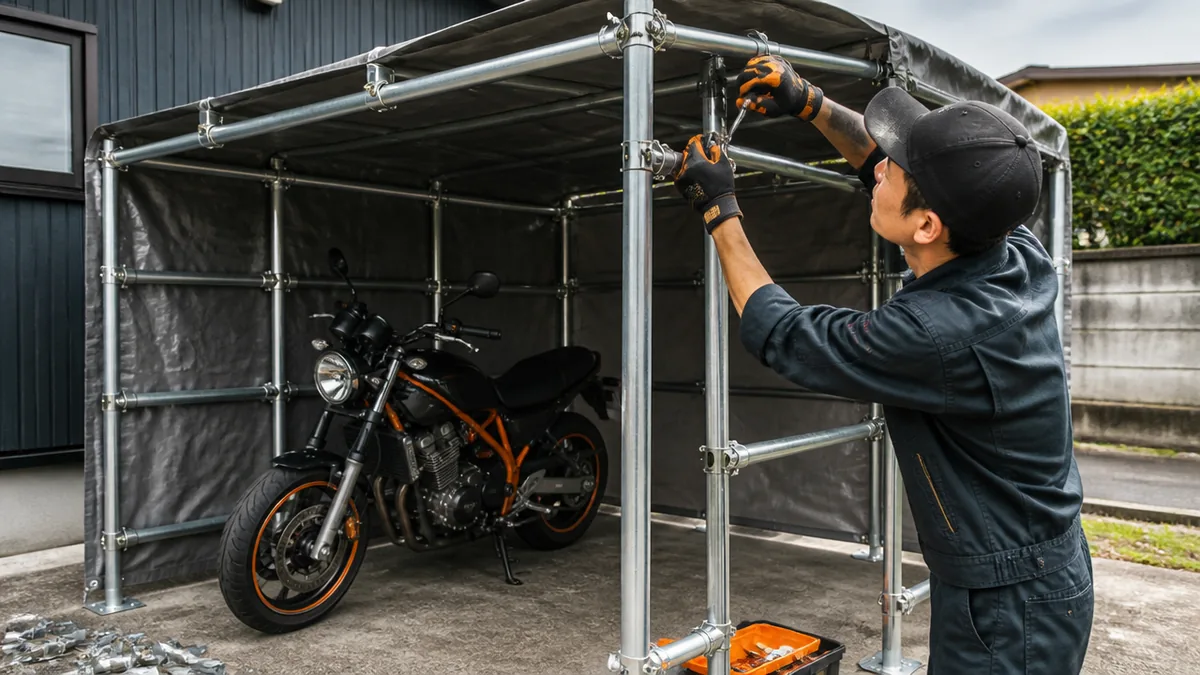 単管パイプガレージの作り方を7ステップで解説の解説画像