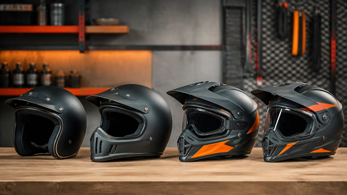 スクランブラーヘルメットの価格帯と重量を一覧比較の解説画像