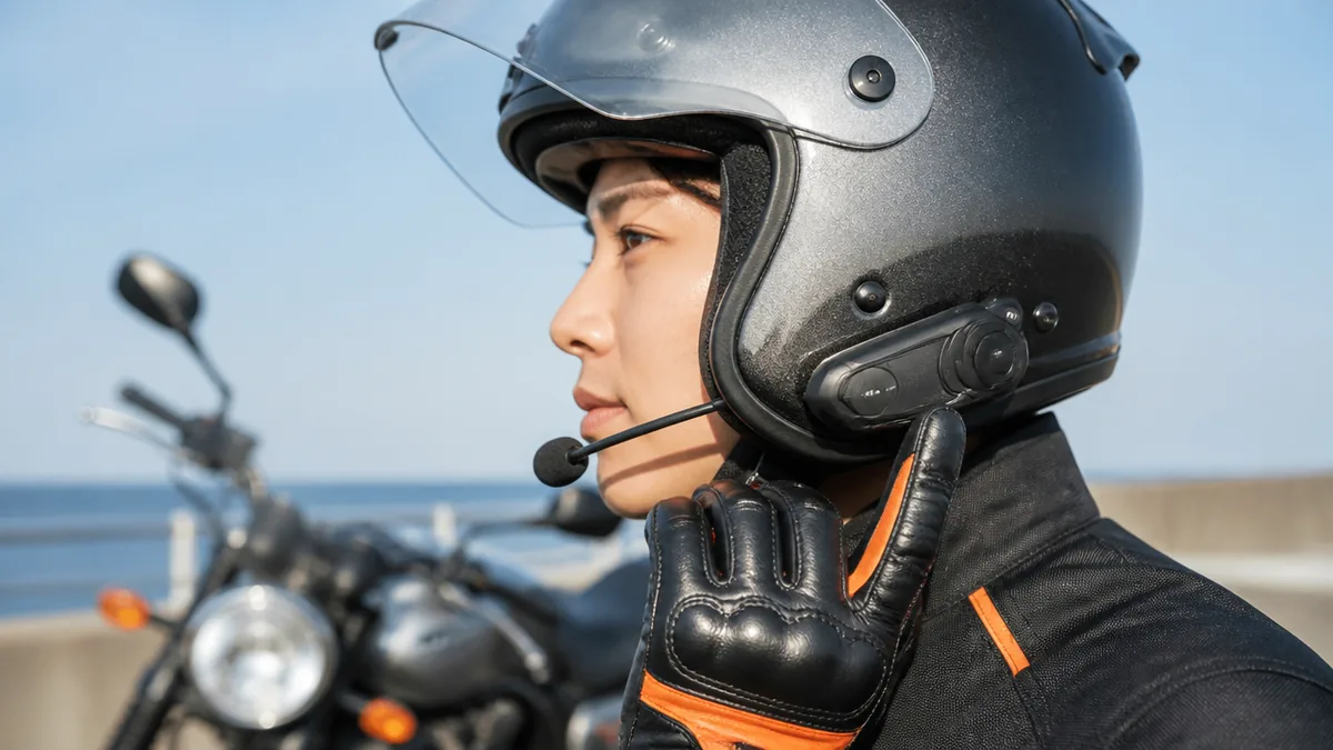 ジェットヘルメットでインカムを使うメリットと押さえるべき注意点の解説画像