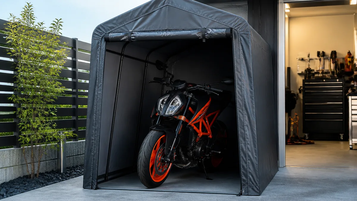 バイクガレージ安く建てる方法5選|2万円台から始める予算別プランと失敗しない選び方のアイキャッチ画像