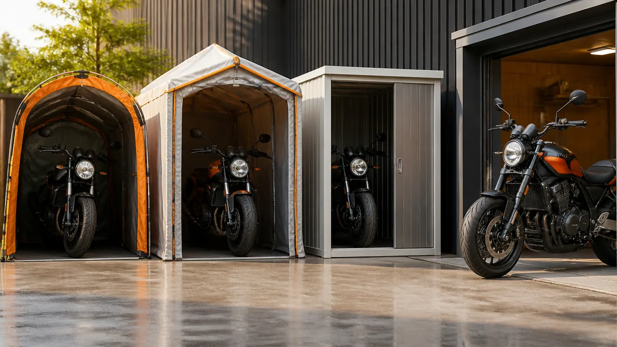 バイクガレージを安く建てる5つの方法と費用相場を一覧比較の解説画像