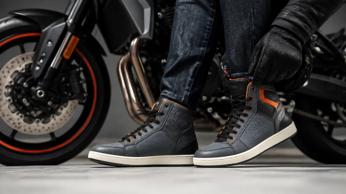 安全に履けるバイクスニーカー5つの条件の解説画像