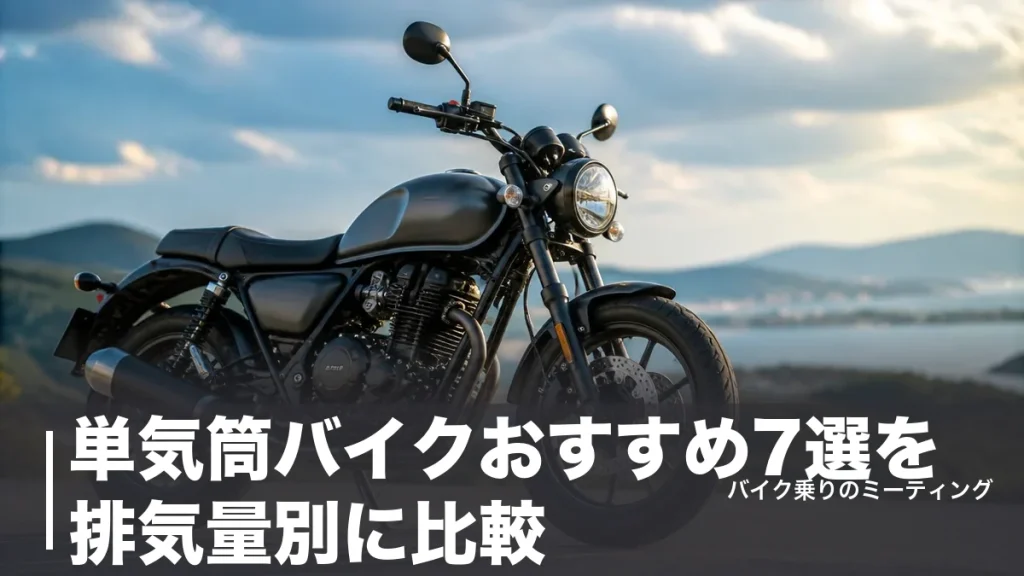 単気筒バイクおすすめ7選を排気量別に比較｜鼓動感とコスパで選ぶ2026年版のアイキャッチ画像