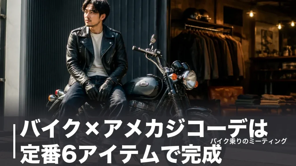 バイク×アメカジコーデは定番6アイテムで完成｜ライダー視点の価格と着こなし術のアイキャッチ画像