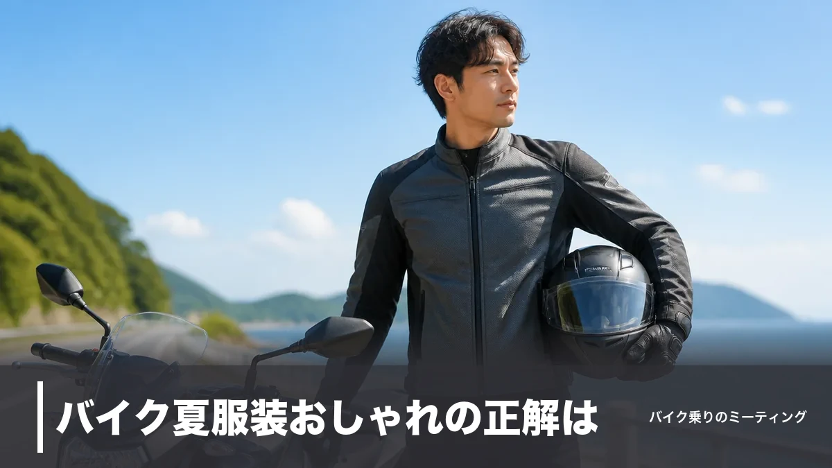 バイク夏服装おしゃれの正解は?涼しいメッシュ7アイテムを価格・重量で徹底比較のアイキャッチ画像