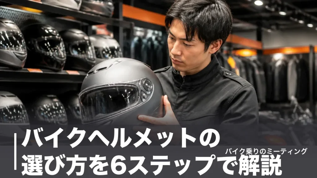 バイクヘルメットの選び方を6ステップで解説｜安全規格・サイズ・重量で失敗しない全知識のアイキャッチ画像