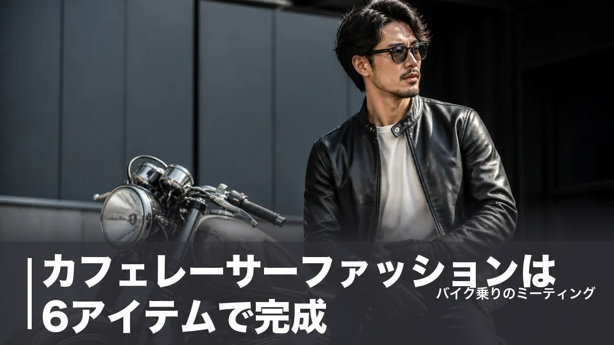 カフェレーサーファッションは6アイテムで完成｜革ジャンからブーツまで公式価格で徹底解説のアイキャッチ画像