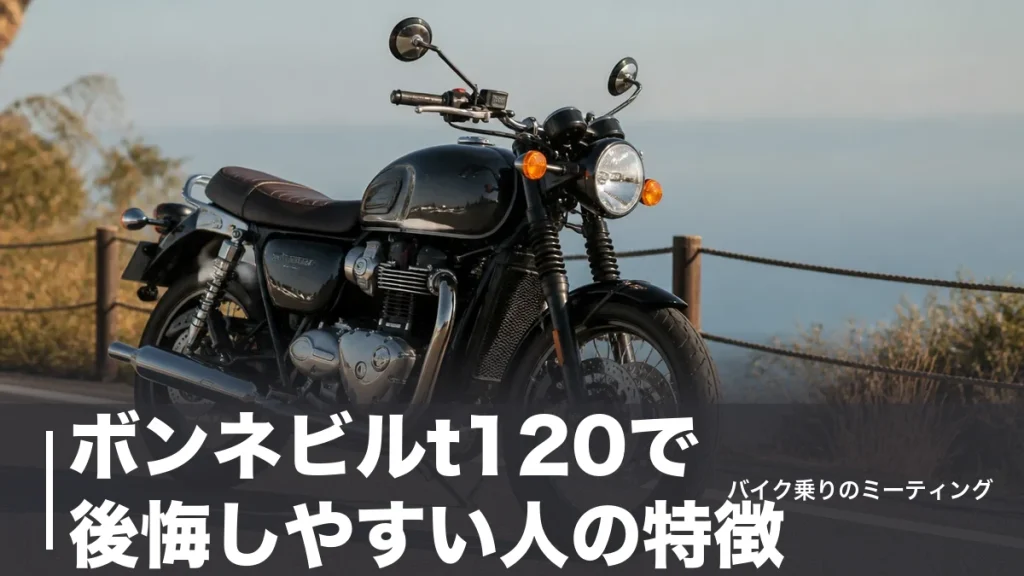 ボンネビルt120で後悔しやすい人の特徴｜233kg・790mmの現実と171万円の価値のアイキャッチ画像