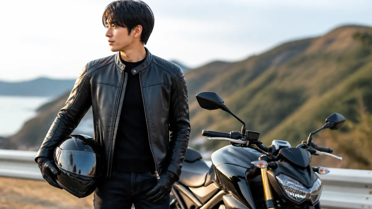 バイク服装かっこいいは3原則で決まる|定番アイテムの価格と季節別コーデを解説のアイキャッチ画像