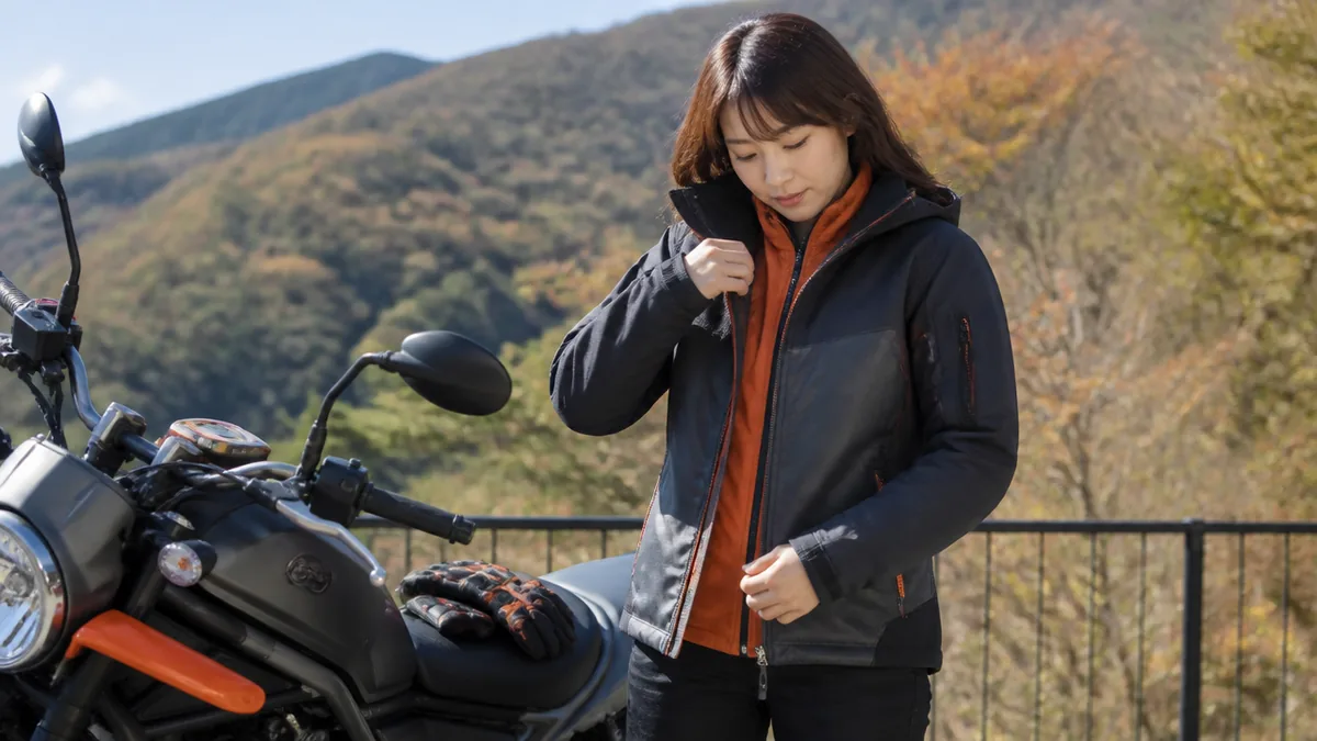 春と秋の服装は重ね着で朝晩の冷えを制するの解説画像