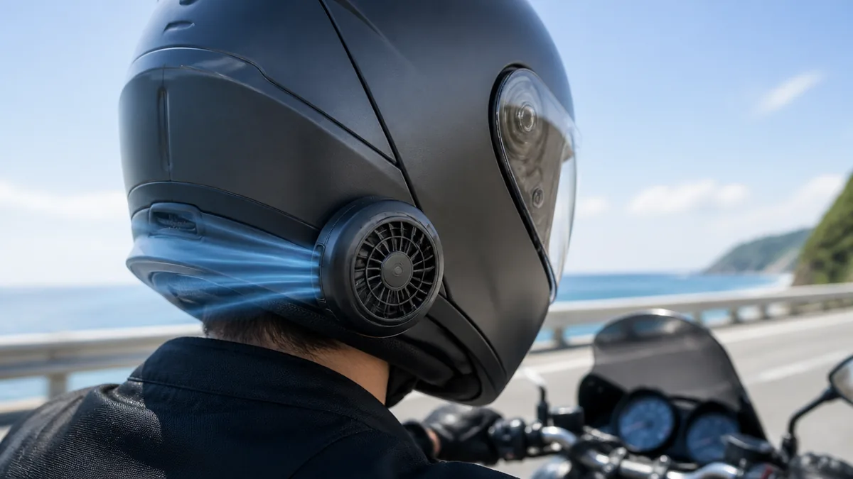 空調ヘルメット最強はバイクで使える？後付けファン5製品を風量・重量・価格で比較のアイキャッチ画像