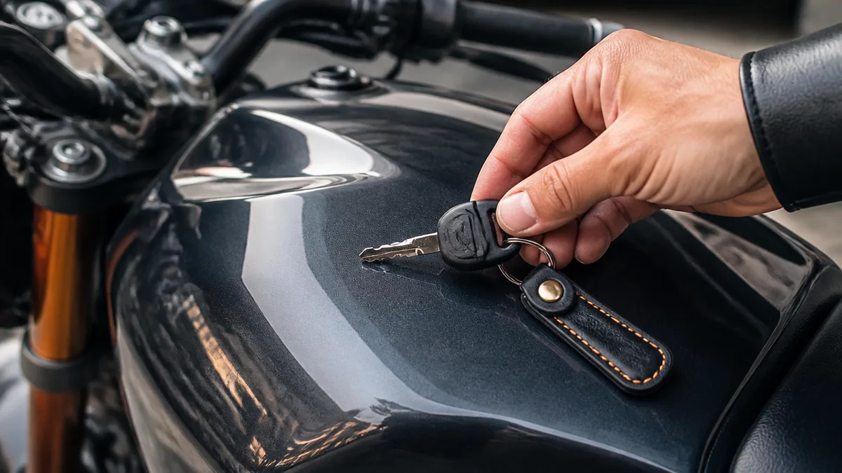 バイクのキーホルダーで車体に傷がつく本当の原因【放置は要注意】の解説画像