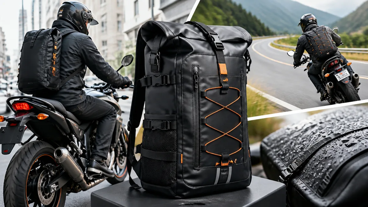 バイク用リュックが街用リュックと決定的に違う4つのポイントの解説画像