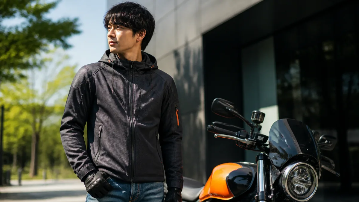 オシャレなバイクジャケットおすすめ3選|メッシュ・パーカで夏も普段着感覚の解説画像