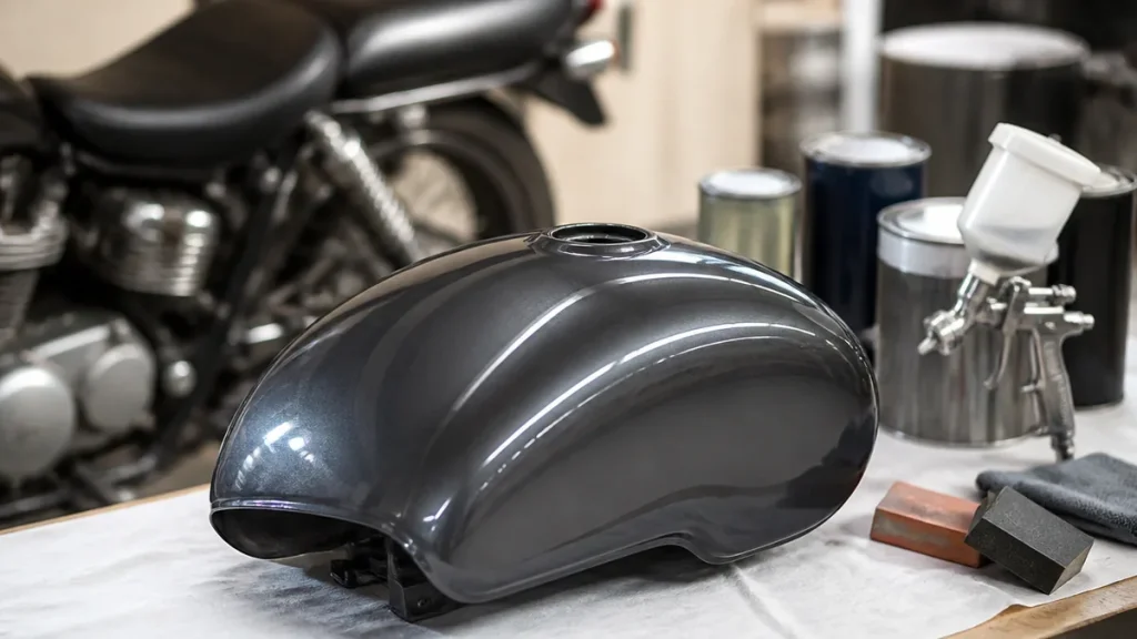 バイクのタンク塗装は自分でできる？DIY材料費8,237円と業者3万円台を工程別に比較のアイキャッチ画像