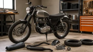 sr400トラッカー化に必要な7パーツを費用順に比較｜車検の境界線と工賃の目安ものアイキャッチ画像