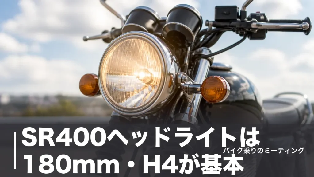 SR400ヘッドライトは180mm・H4が基本｜LED化6,820円からの費用と車検基準のアイキャッチ画像