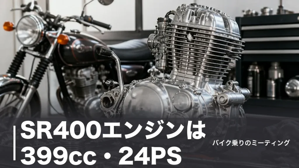 SR400エンジンは399cc・24PS｜歴代4型式の違いとキック始動・整備の要点のアイキャッチ画像