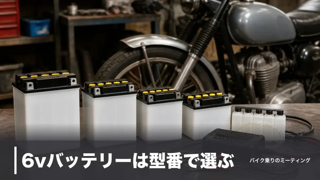 6vバッテリーは型番で選ぶ｜6N2〜6N11の容量・価格を比較して12V化も検証のアイキャッチ画像