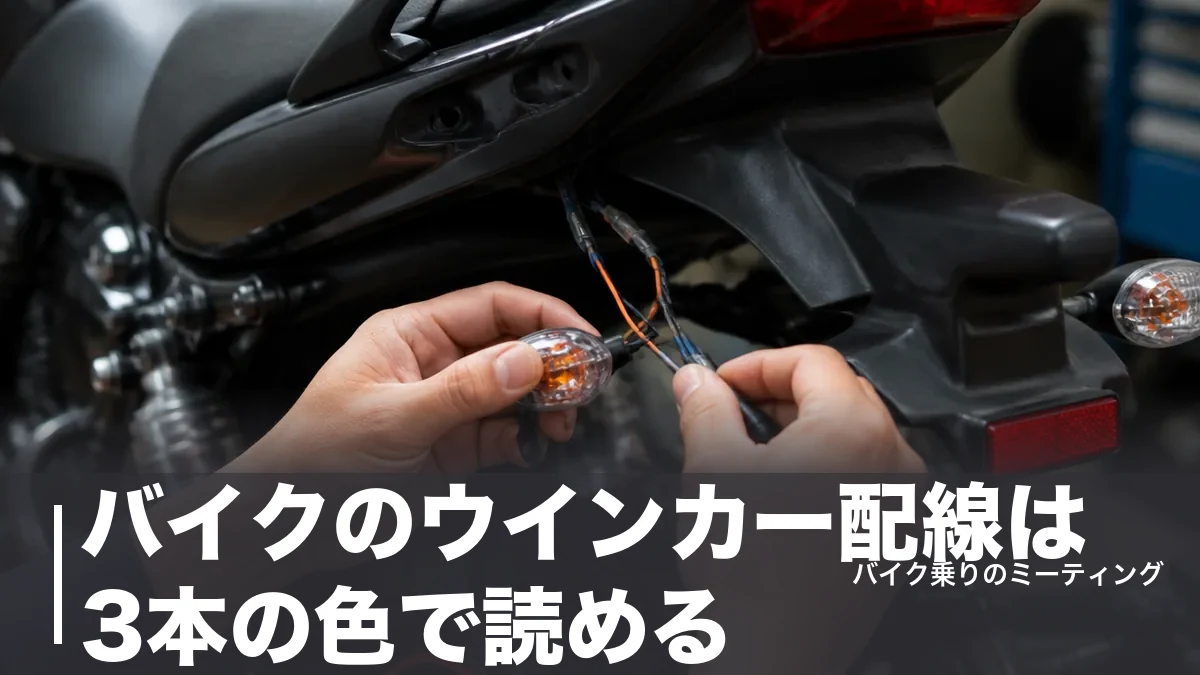バイクのウインカー配線は3本の色で読める|メーカー別の色分けとLED化の手順を解説のアイキャッチ画像