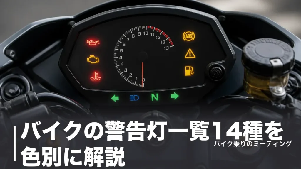 バイクの警告灯一覧14種を色別に解説｜赤は即停車・黄は早めに点検の判断基準のアイキャッチ画像