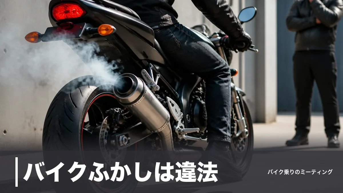 バイクふかしは違法?反則金6,000円の境界線と近接排気騒音94dBの基準を解説のアイキャッチ画像