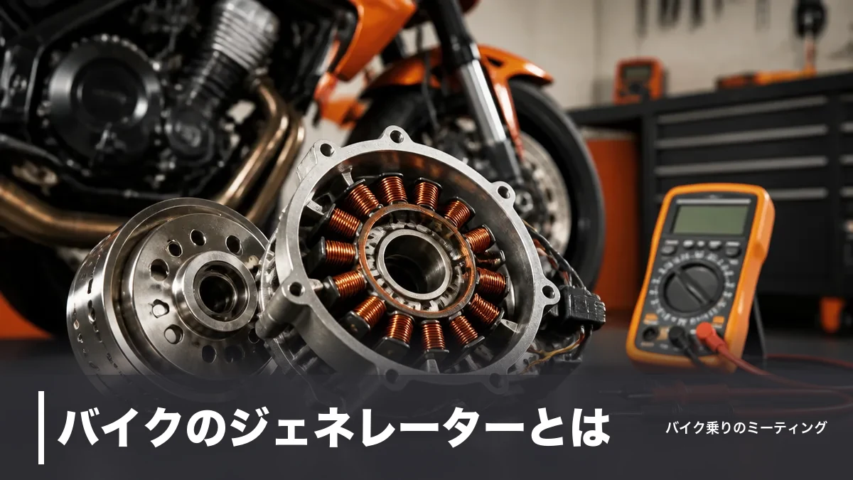 バイクのジェネレーターとは?14Vが出るかで分かる発電の仕組みと故障サインのアイキャッチ画像