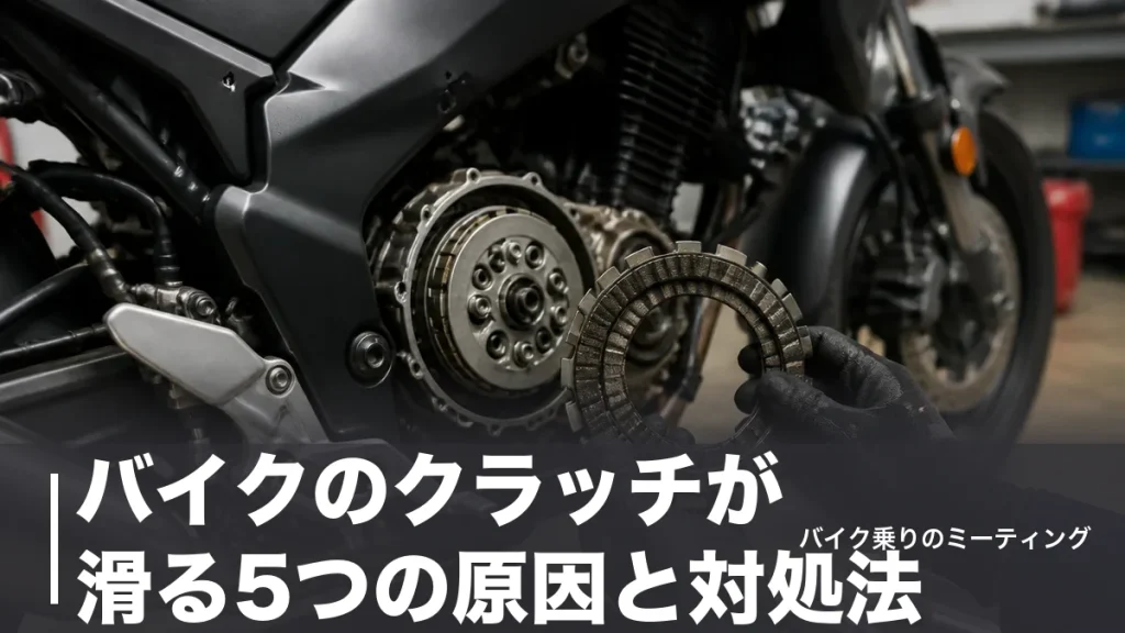 バイクのクラッチが滑る5つの原因と対処法｜自分で直せる境界線と工賃の実額のアイキャッチ画像
