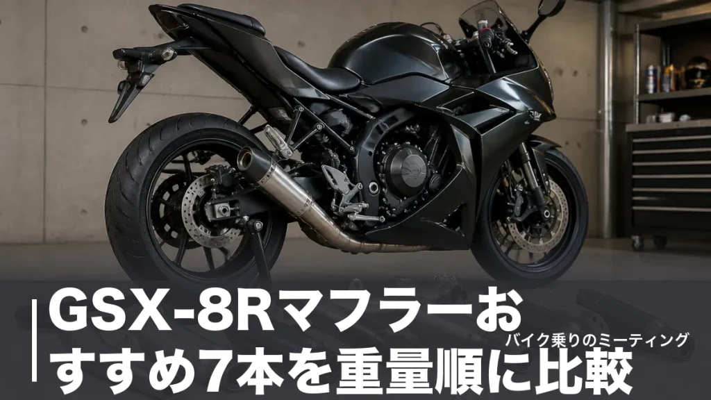GSX-8Rマフラーおすすめ7本を重量順に比較｜スリップオンが選べない理由と車検の境界線のアイキャッチ画像
