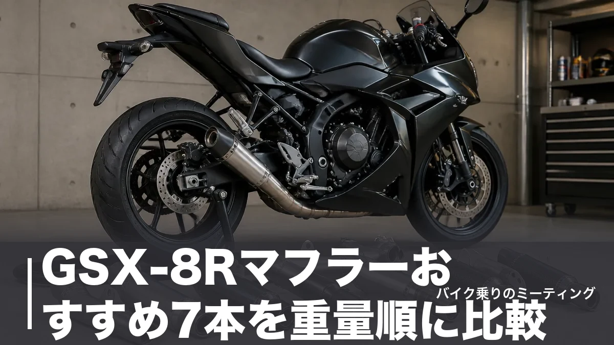 GSX-8Rマフラーおすすめ7本を重量順に比較｜スリップオンが選べない理由と車検の境界線のアイキャッチ画像