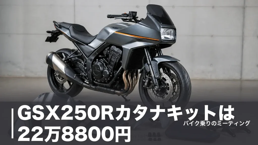 GSX250Rカタナキットは22万8800円｜MFD250KATANAの対応年式に注意のアイキャッチ画像