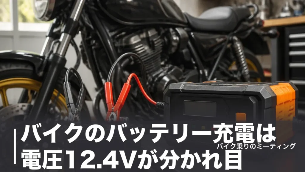 バイクのバッテリー充電は電圧12.4Vが分かれ目｜充電器6モデルを価格と電流で比較のアイキャッチ画像