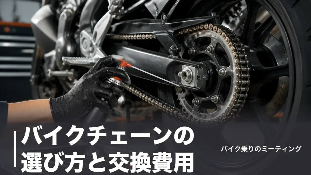 バイクチェーンの選び方と交換費用｜428・520・525サイズの違いと注油頻度を実額で解説のアイキャッチ画像