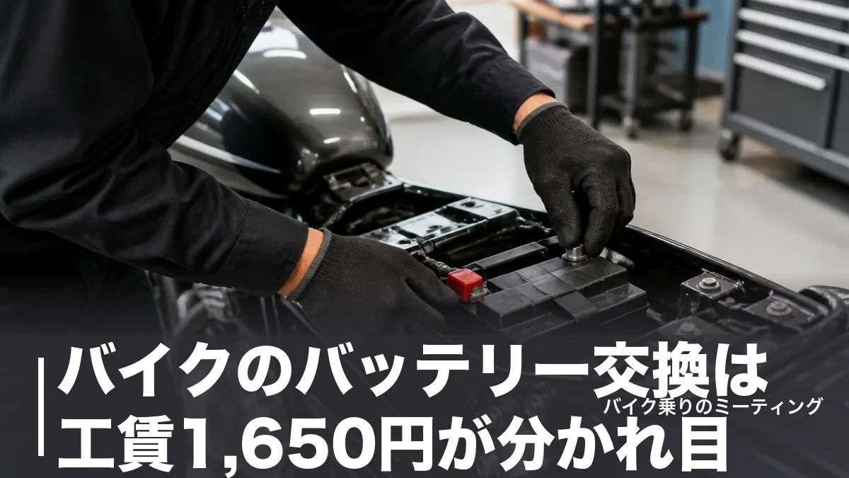 バイクのバッテリー交換は工賃1,650円が分かれ目|自分でやる手順と7製品の価格比較のアイキャッチ画像