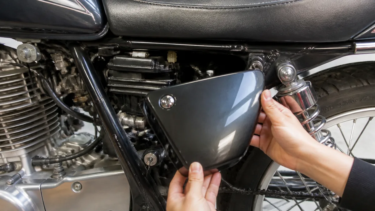 SR400サイドカバーは何のためにある?外して分かる3つの役割の解説画像