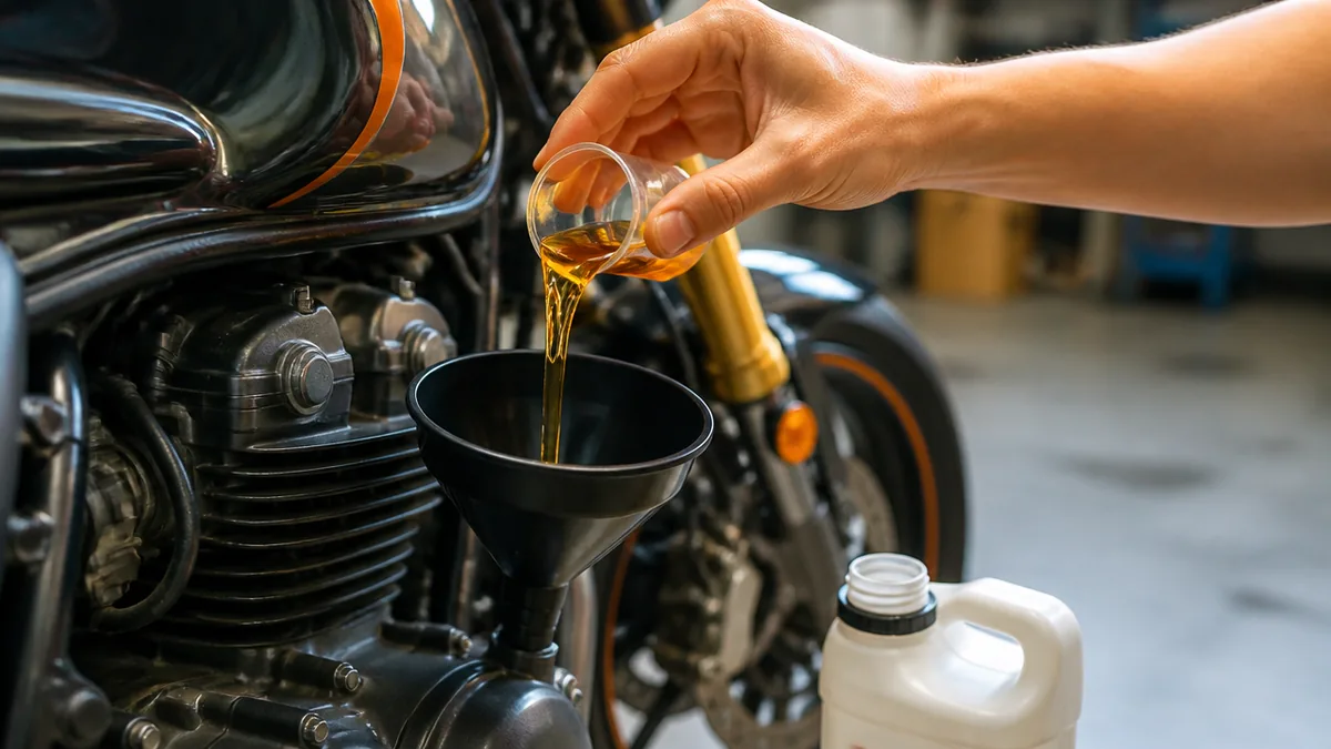バイクに入れるときの添加量は「5Lごとに15ml」が基準の解説画像