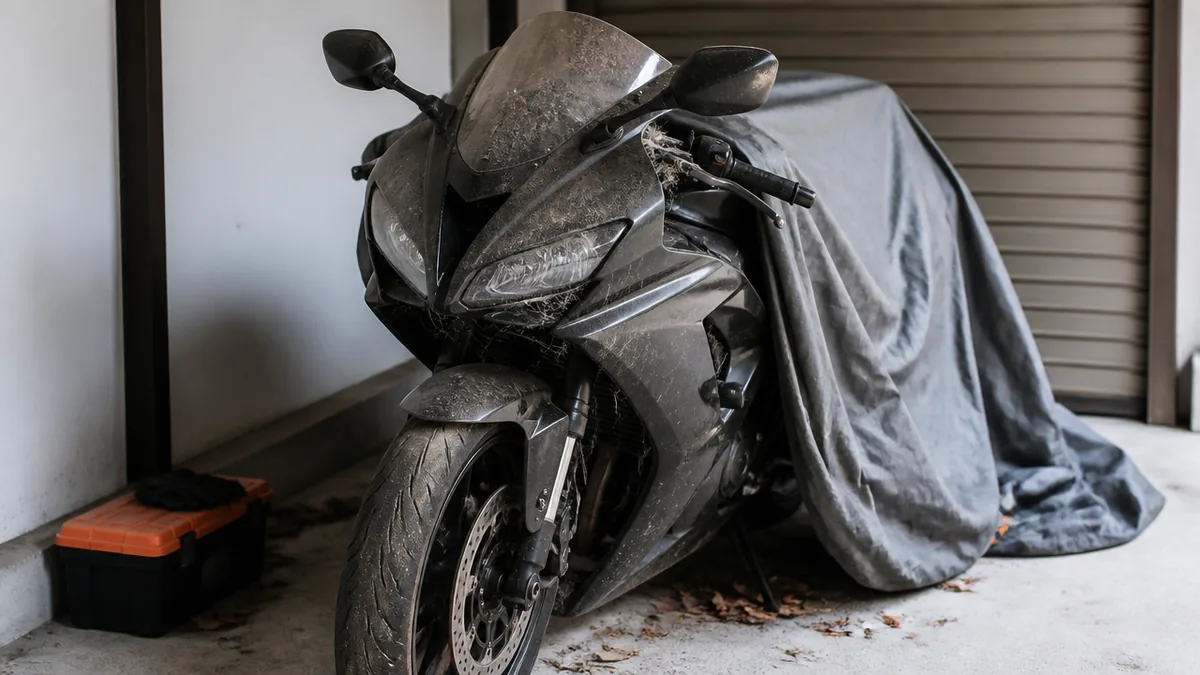 半年放置したバイクに実際に起きることの解説画像
