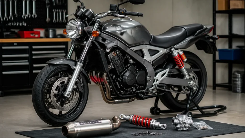 VT250スパーダカスタムは足まわりが本命｜153kgを活かす7ジャンルを費用順に比較のアイキャッチ画像