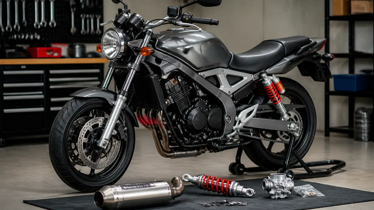 VT250スパーダカスタムは足まわりが本命｜153kgを活かす7ジャンルを費用順に比較のアイキャッチ画像