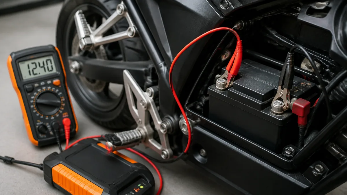 バイクのバッテリー充電が必要になるサインは電圧12.4Vからの解説画像