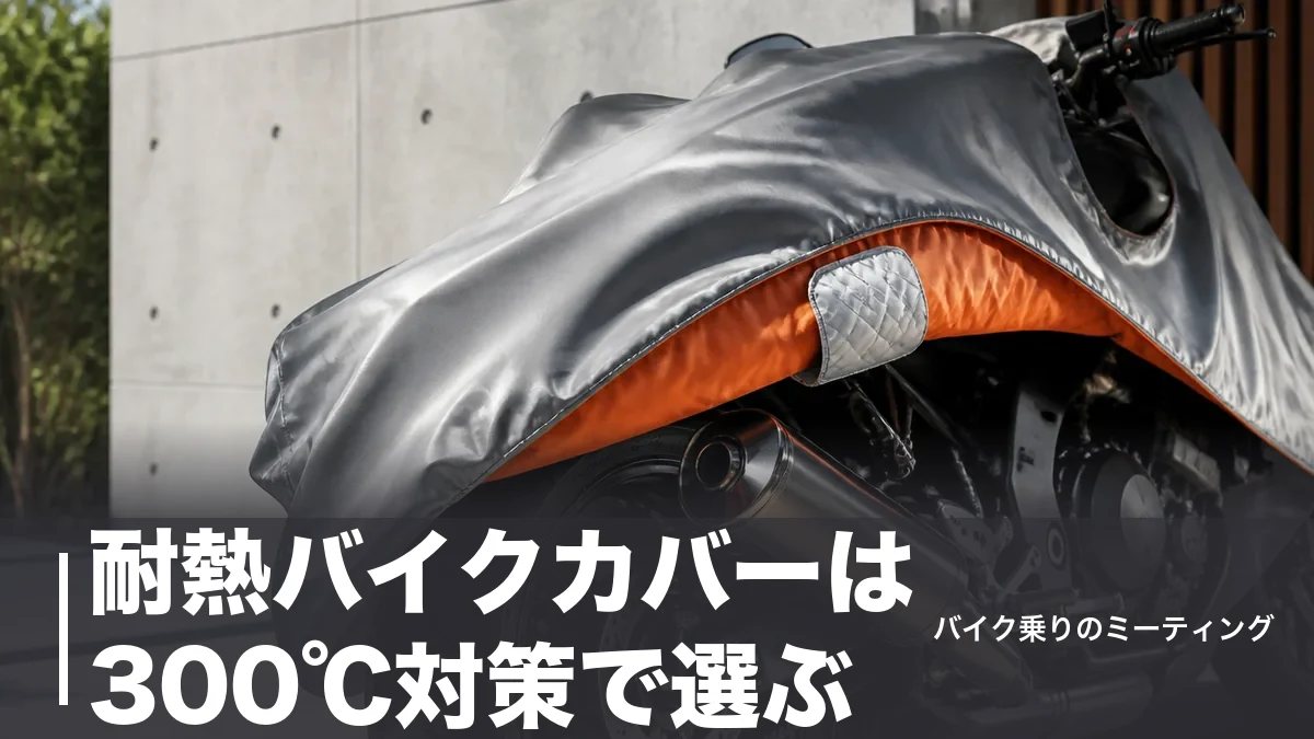 耐熱バイクカバーは300℃対策で選ぶ｜溶けない生地とパッド式を実価格で比較のアイキャッチ画像