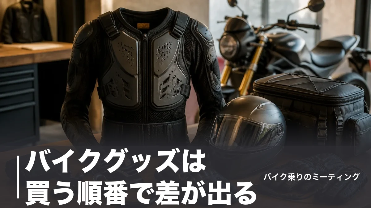 バイクグッズは買う順番で差が出る｜必需品8点を公式価格と重量で徹底比較のアイキャッチ画像