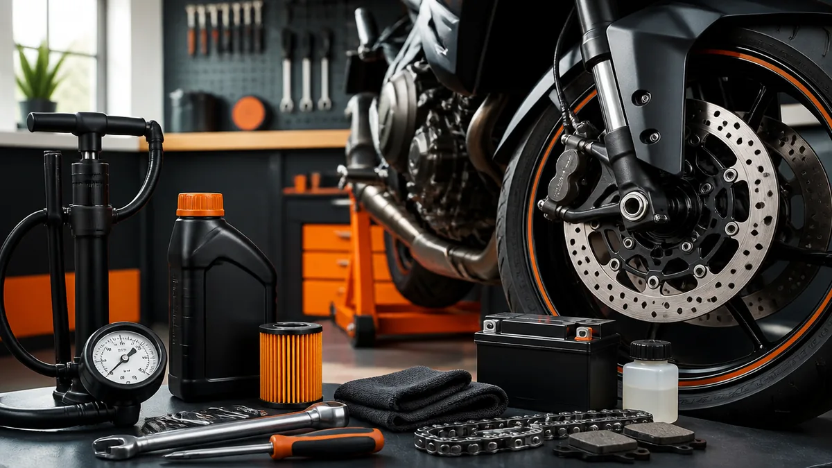 バイクメンテナンスで最初に押さえる7項目と点検の頻度の解説画像
